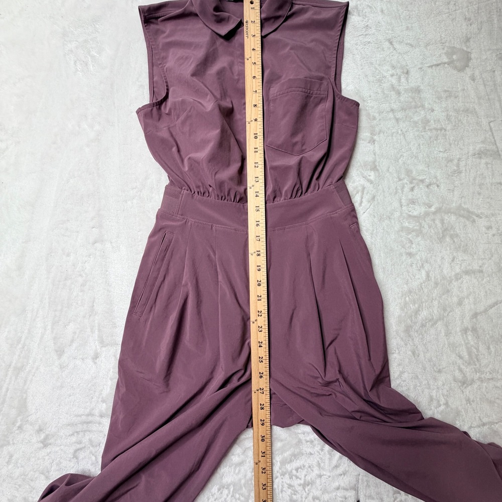 Athleta Brooklyn Heights Jumpsuit Plum Mauve Wide Leg Sleeveless Size 0 - Picture 12 of 16